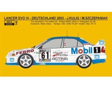 Decal – Mitsubishi Lancer EVO VI  - Deutschland rally 2003 1/24